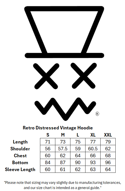 Retro Distressed Vintage Hoodie