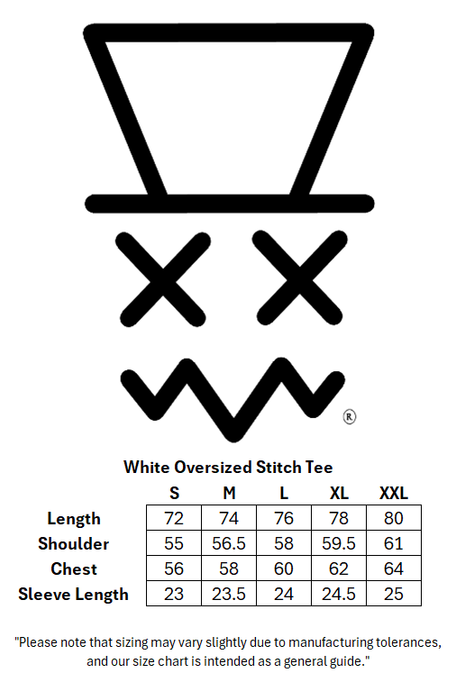 White Oversized Stitch Tee